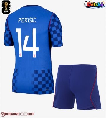 Chorvatsko Ivan Perisic #14 Venkovní dres komplet pro Děti MS 2026 Krátkým Rukávem (+ Krátké kalhoty)